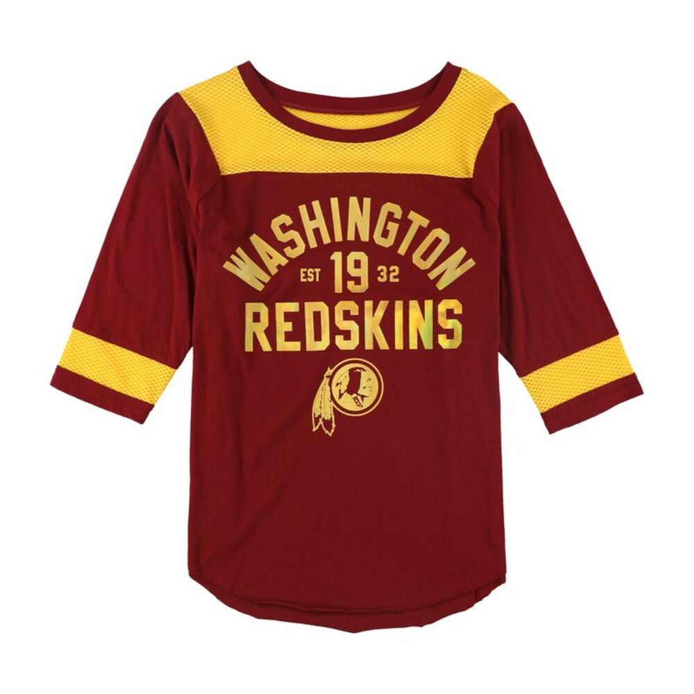 Touch Womens Redskins Mesh Accent Graphic T-Shirt, NWT
